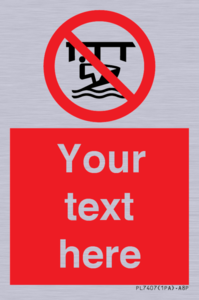 Custom Do not use watercraft in the vicinity of piers